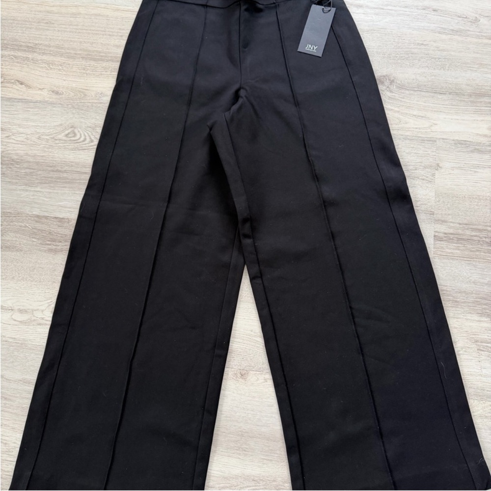 JNY by Jones New York Medium Black Wide-Leg High-Rise Pants